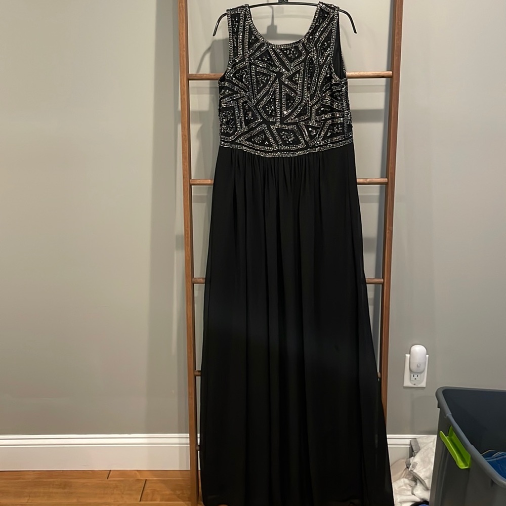 Black Sequin Gown